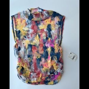 Free People Intimately High-Neck Lace Tank Top Small